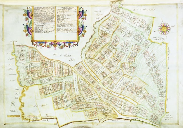 1600s map of burrough