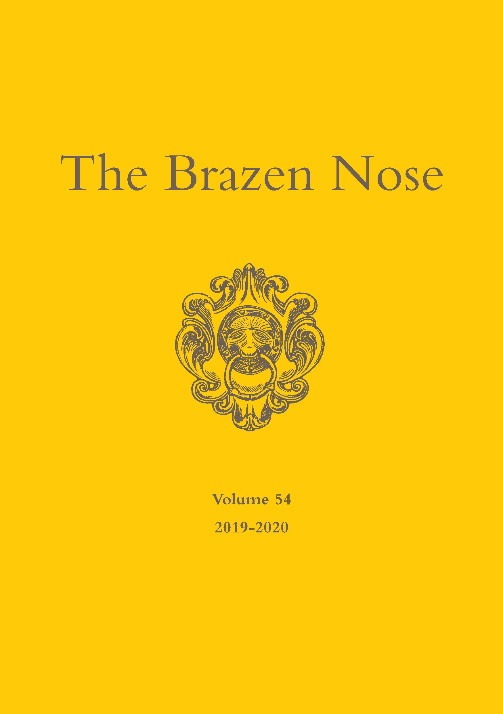 Brazen Nose Vol 54 2019 2020 Cover page
