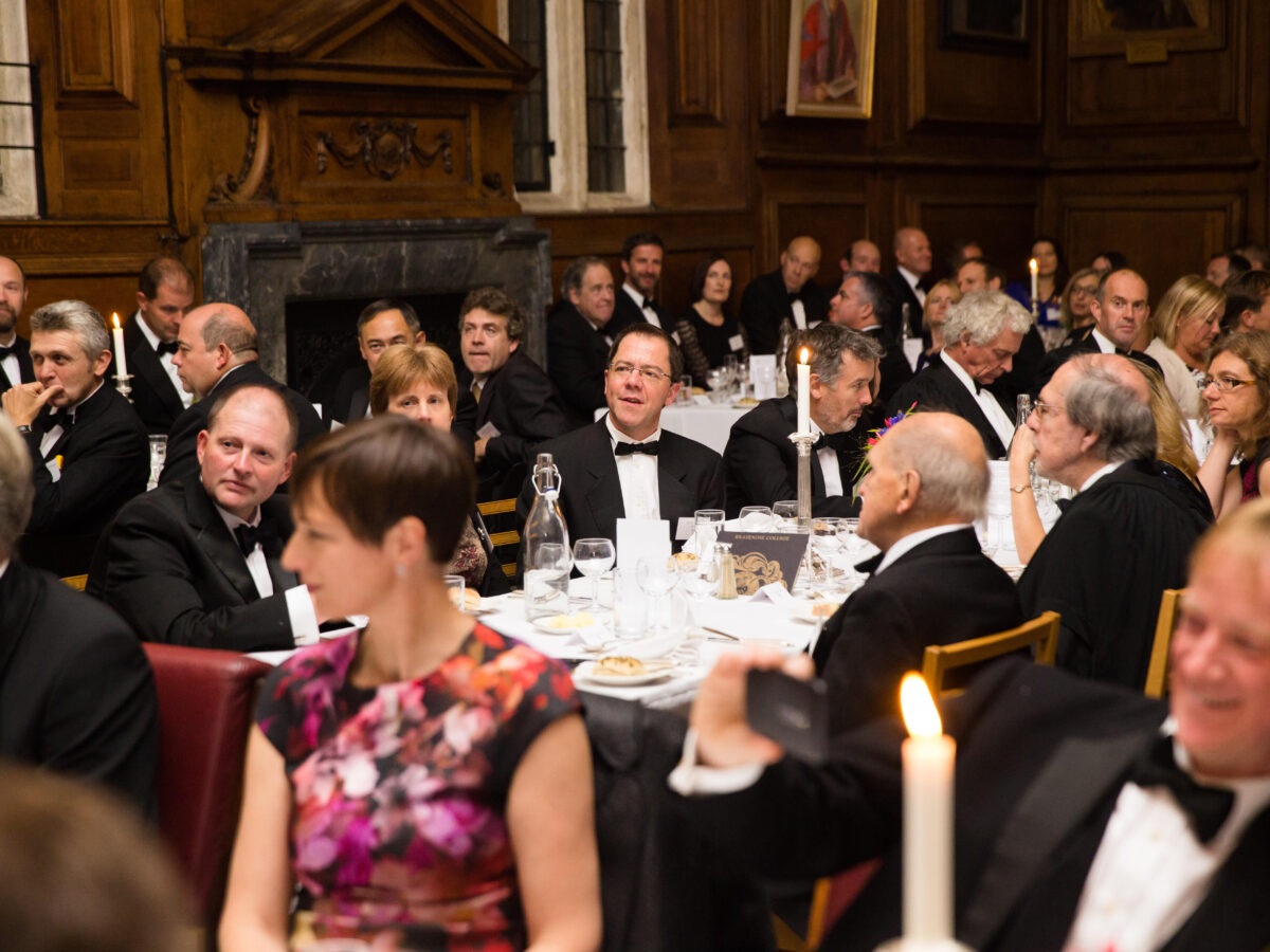 Guests seated in the hall at a formal Gaudy for matriculation years 1988 and 1989 in 2017