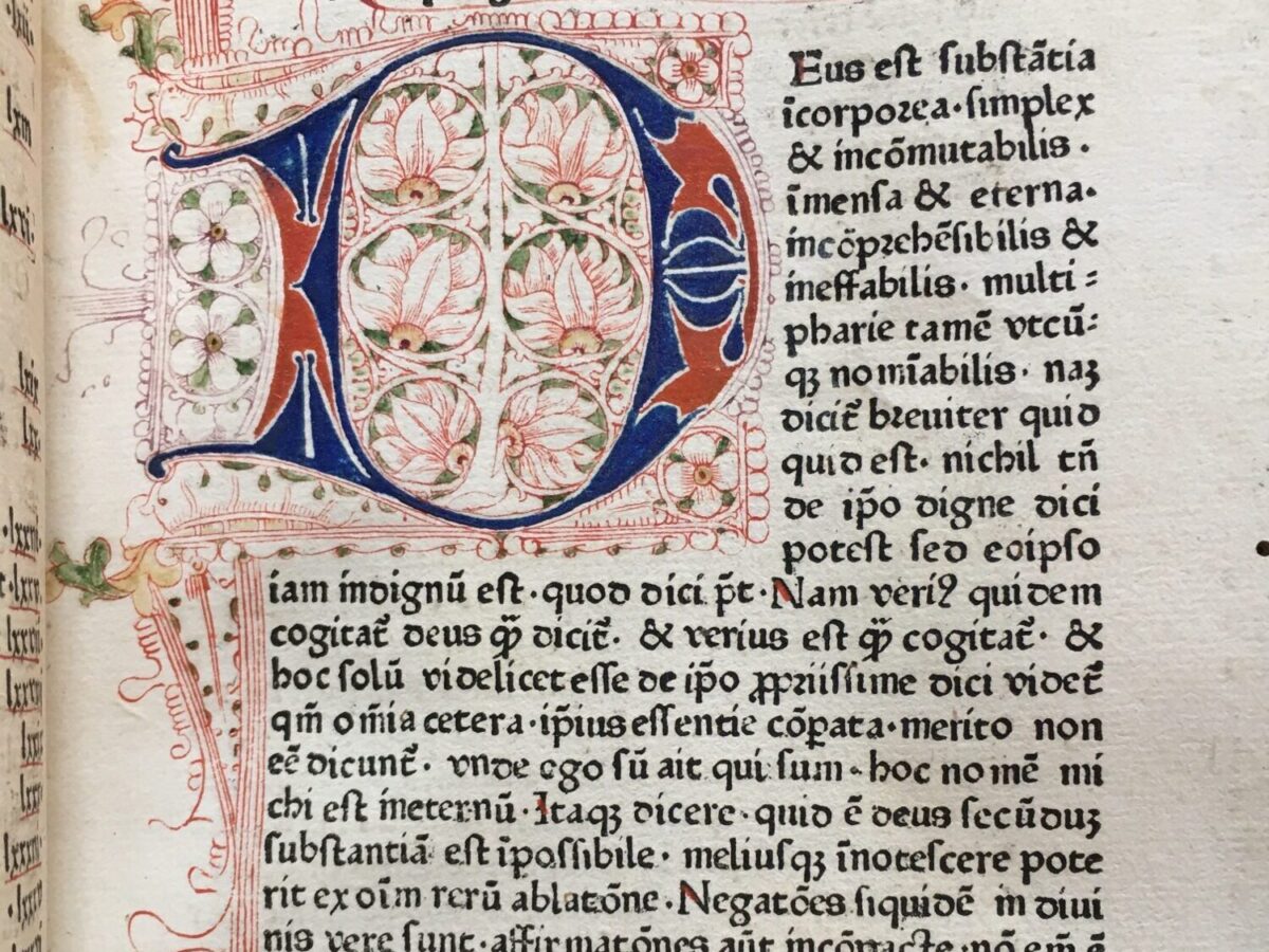 Image of a foliated initial from a rare book