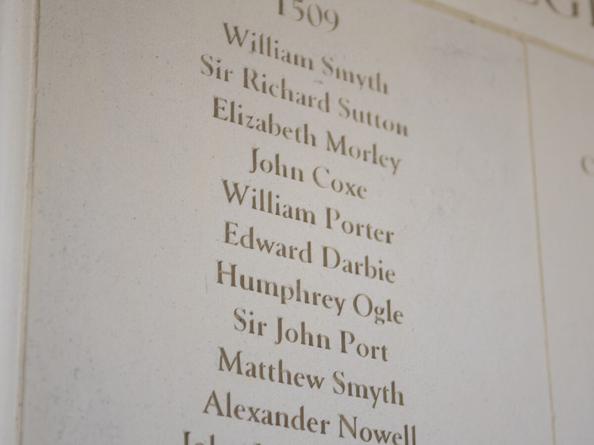 Brasenose College Donor Board