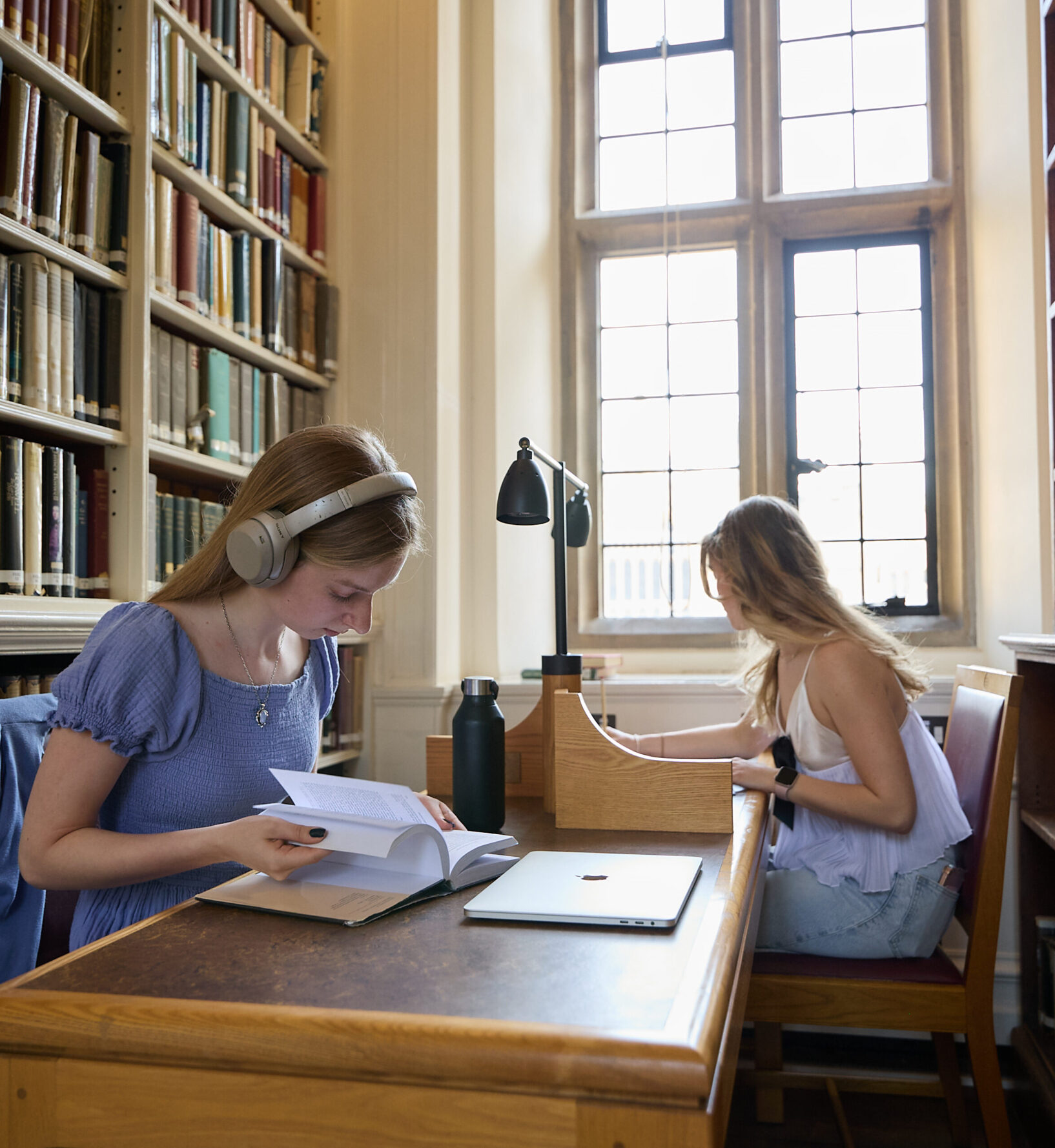 Students studying in Brasenose College Library